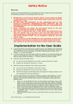 Safety Notice Implementation to the User Guide
