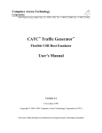 CATC Traffic Generator Flexible USB Host Emulator User`s Manual
