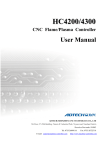 HC4200/4300 CNC Flame/Plasma Controller User Manual