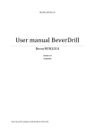 User manual BeverDrill