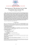 Development of Monitoring Unit for Data Acquisition from