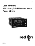 User Manual PAX2D – 1/8 DIN Digital Input