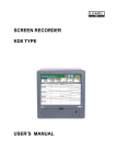 SCREEN RECORDER KD8 TYPE USER`S MANUAL