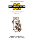 User Manual - Matthiesen Equipment