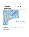 Training on TransCAD Software