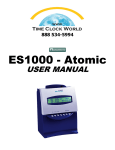 Acroprint ES1000 Atomic Totalizing Time Clock User Manual