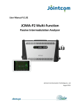 JCIMA-P2 User Manual - Jointcom Communications