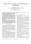 Calibration of the Tektronix TDS 2014 Digital Oscilloscope