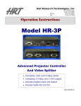 Model HR-3P Projector Controller