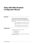 Pidion BIP-5000 Handheld Configuration Manual