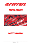 TRUCK CRANES SAFETY MANUAL