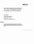 The refdbms bibliography database user guide and