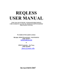 REQLESS USER MANUAL - Central Administration Services