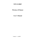 TEW-211BRP Wireless AP Router User`s Manual