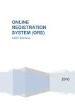 online registration system (ors)