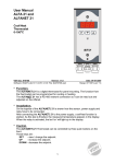 User Manual ALFA 21 and ALFANET 21