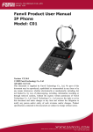 Fanvil Product User Manual IP Phone Model: C01