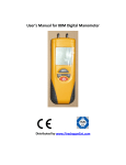 User`s Manual for 88M Digital Manometer