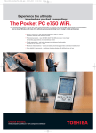 The Pocket PC e750 WiFi.