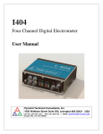 Four Channel Digital Electrometer User Manual