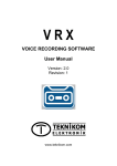VOICE RECORDING SOFTWARE User Manual