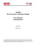 SN8200 Wi-Fi Network Controller Module User Manual