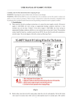 USER MANUAL OF SG-0007C SYSTEM I. Installation