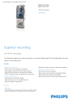 Product Leaflet: Slide-switch operation Digital Voice Recorder