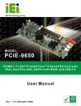 Page i PCIE-9650 CPU Card