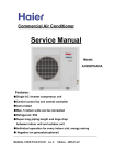 Commercial Air Conditioner Service Manual Model: AU282FHAHA