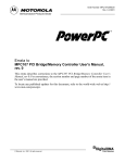 MPC107 PCI Bridge/Memory Controller User`s Manual, rev. 0