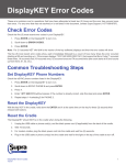 DisplayKEY Error Codes