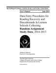 Data Entry Procedures for Reading Recovery and Descubriendo la