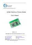 JZX861 Mini Power Wireless Module User`s Manual