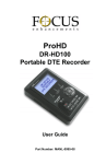 DR-HD100 Portable DTE Recorder, User Manual, MANL-0995-08