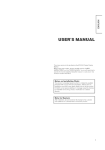 USER`S MANUAL