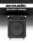 B20 USER`S MANUAL - Acoustic Amplification