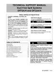 TECHNICAL SUPPORT MANUAL Duct Free Split