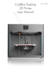 CraftBot Desktop 3D Printer User Manual