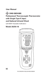 User Manual Professional Thermocouple Thermometer with Single