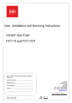 Vortech Gas Fryer FV7115 and FV7115/F User, Installation