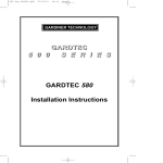 GARDTEC 580 Installation Instructions
