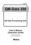 2D Data Processing Unit User`s Manual (Operation Guide)