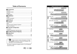 Table of Contents