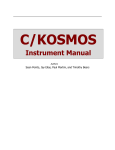 KOSMOS Instrument Manual - National Optical Astronomy Observatory