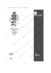 Single Phase Power Thyristor Units User Manual