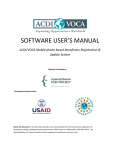 Software User`s Manual ACDIVOCA mobile phone based