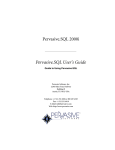 Pervasive.SQL User`s Guide
