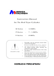 Instruction Manual for Tie Rod Type Cylinder ・ ・ ・ ・ ・