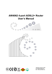 AW4062 4-port ADSL2+ Router User`s Manual